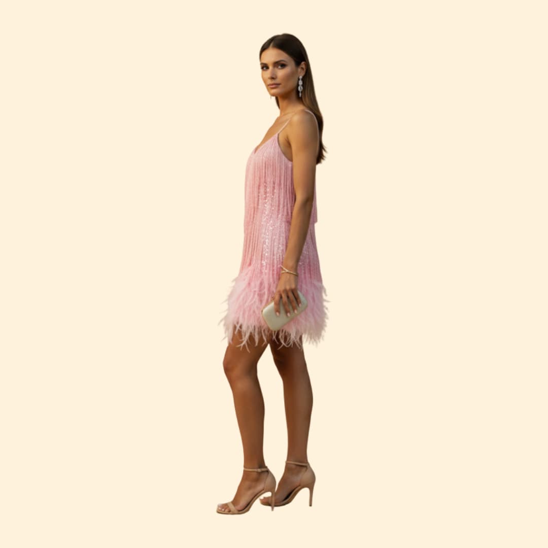 Women's Sparkling Fringe Party Dress