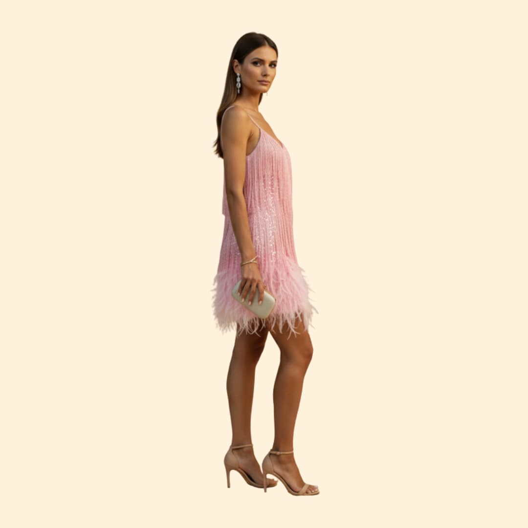 Women's Sparkling Fringe Party Dress