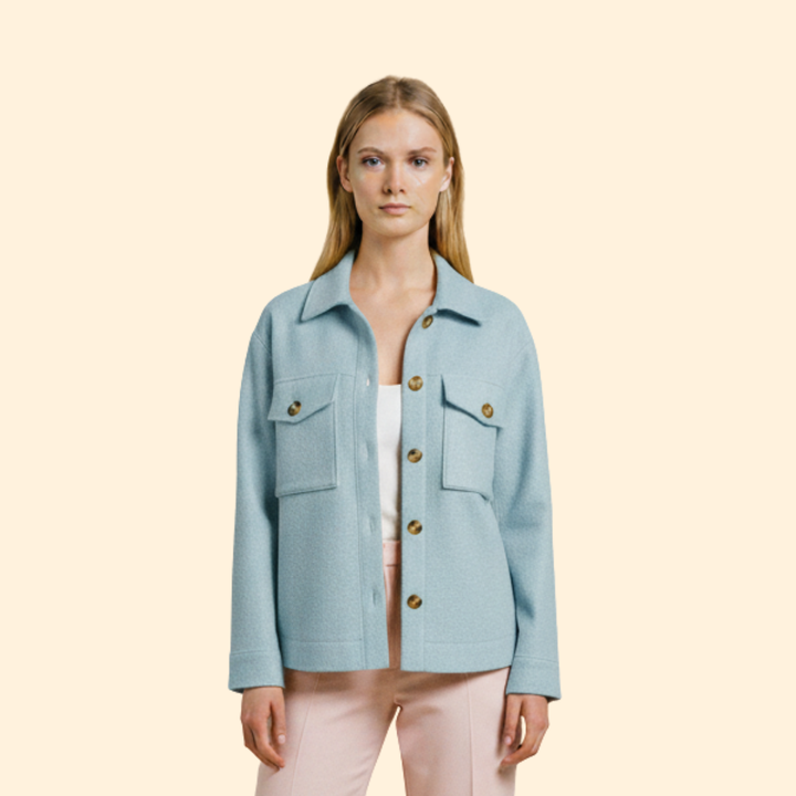 Structured Button Women’s Coat