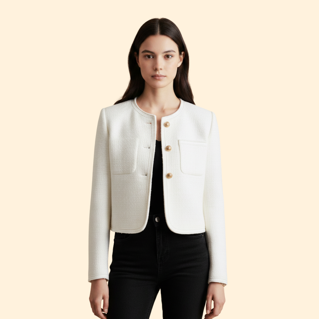 Structured Round Neck Blazer