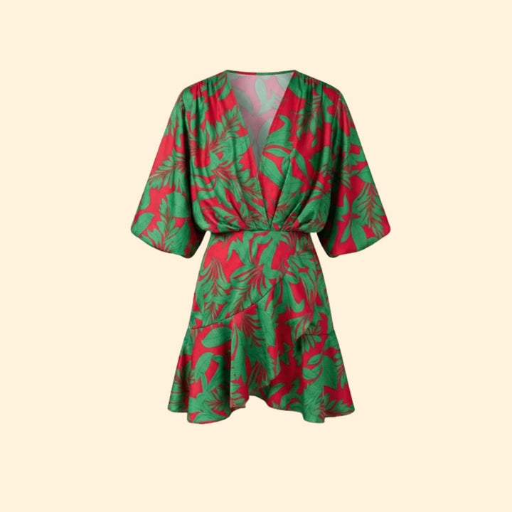 Women's Vibrant Batwing Sleeve Dress