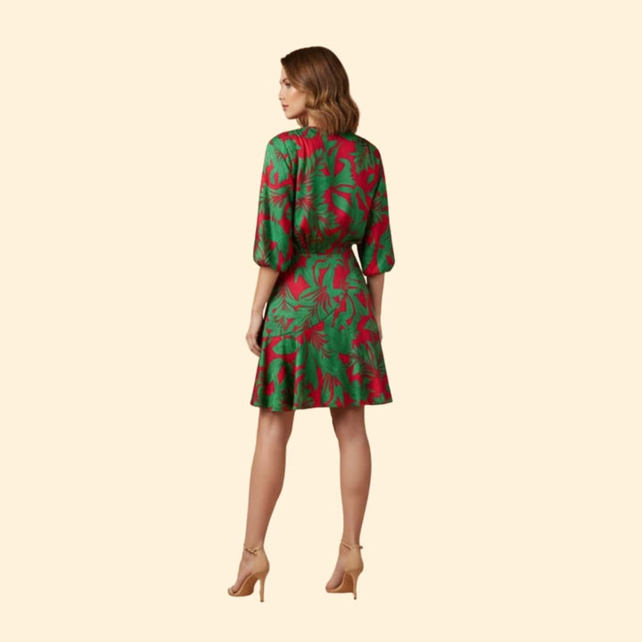 Women's Vibrant Batwing Sleeve Dress
