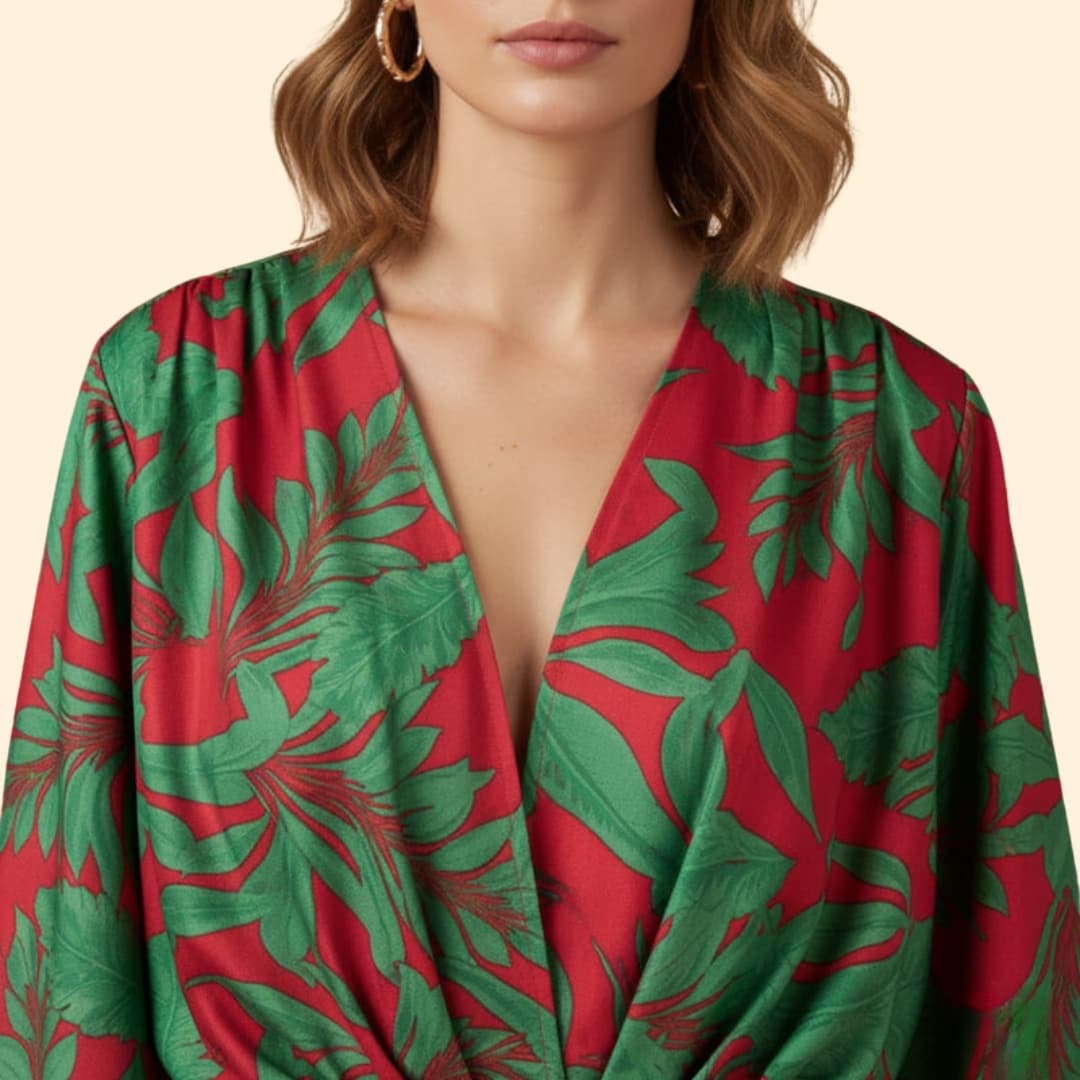 Women's Vibrant Batwing Sleeve Dress