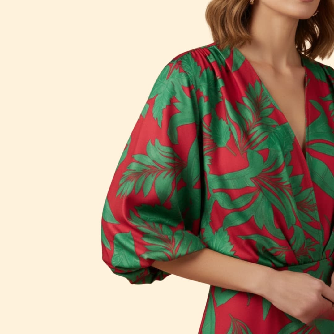 Women's Vibrant Batwing Sleeve Dress
