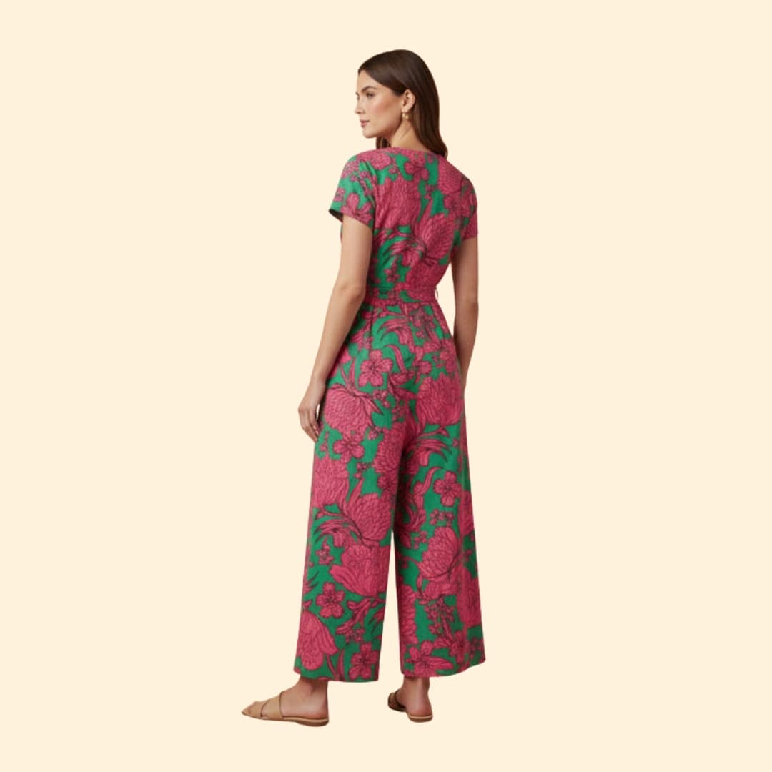 Women's Vibrant Floral Wrap Dress