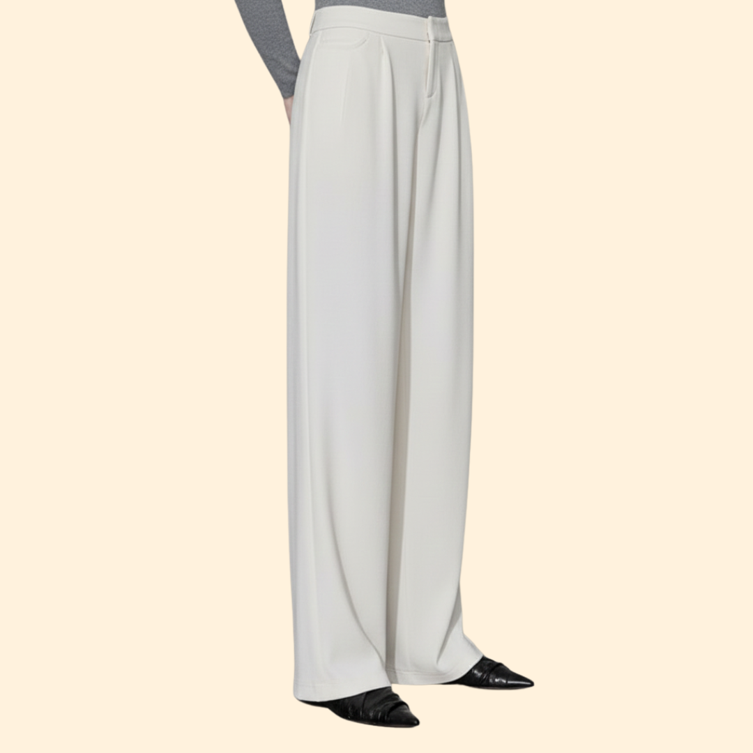 Women Pleated Pants with Wide Leg