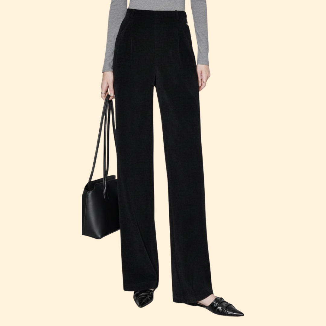 Women Pleated Pants with Wide Leg