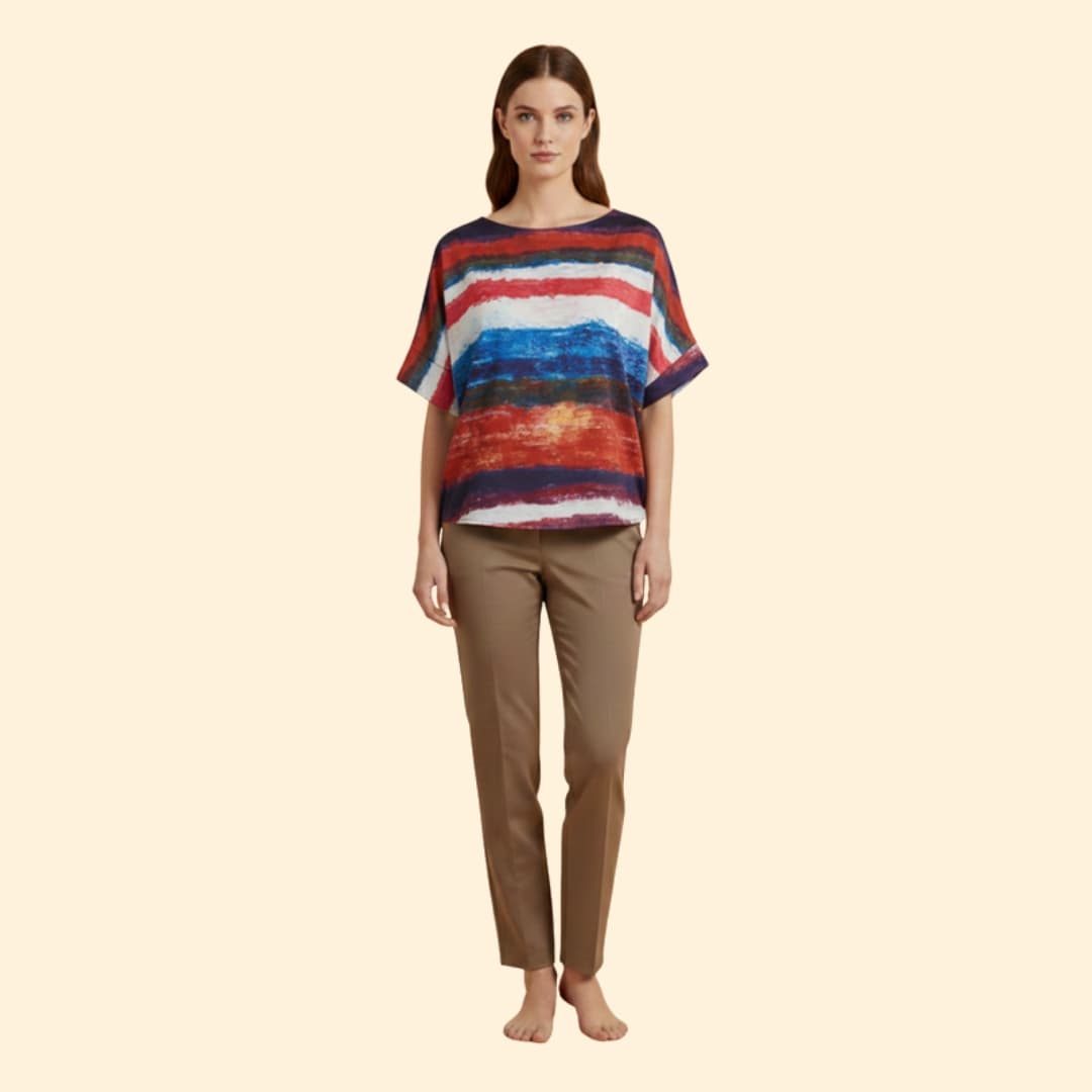 Women's Abstract Print T-Shirt