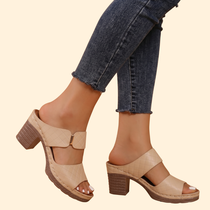 Women's Arch Support Block Heel Sandals