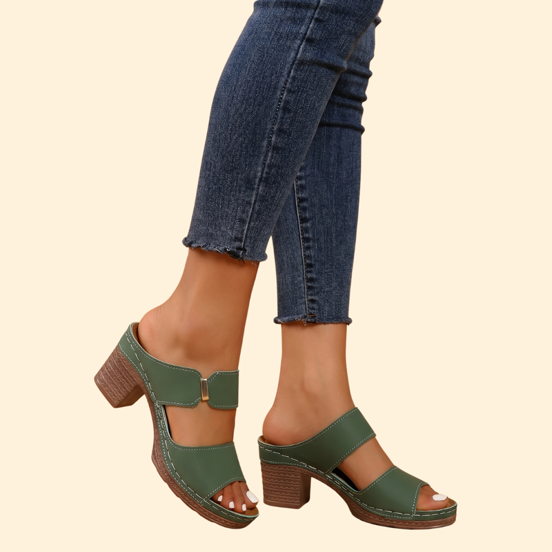Women's Arch Support Block Heel Sandals