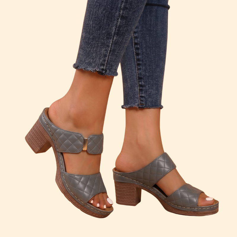 Women's Arch Support Block Heel Sandals