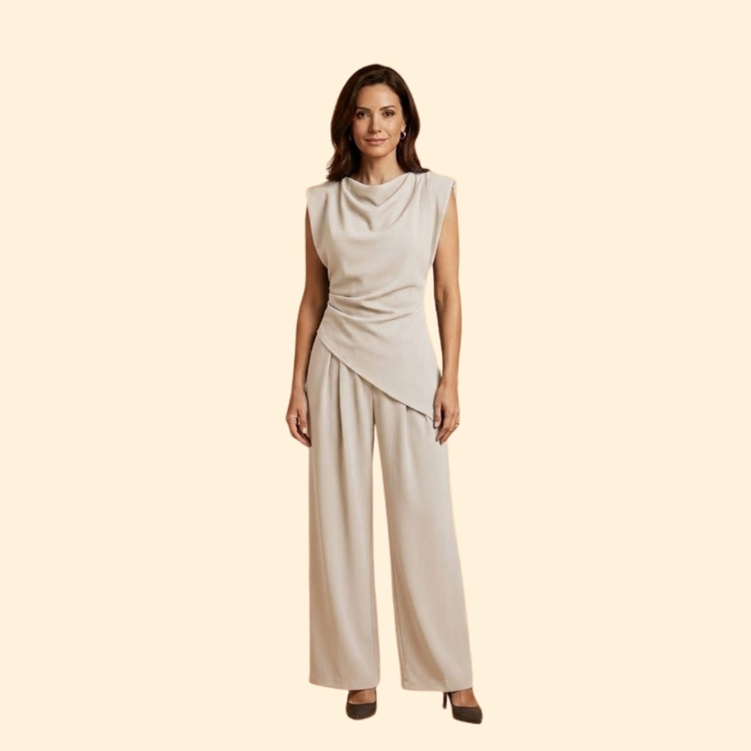 Women's Asymmetrical Wide-Leg Jumpsuit