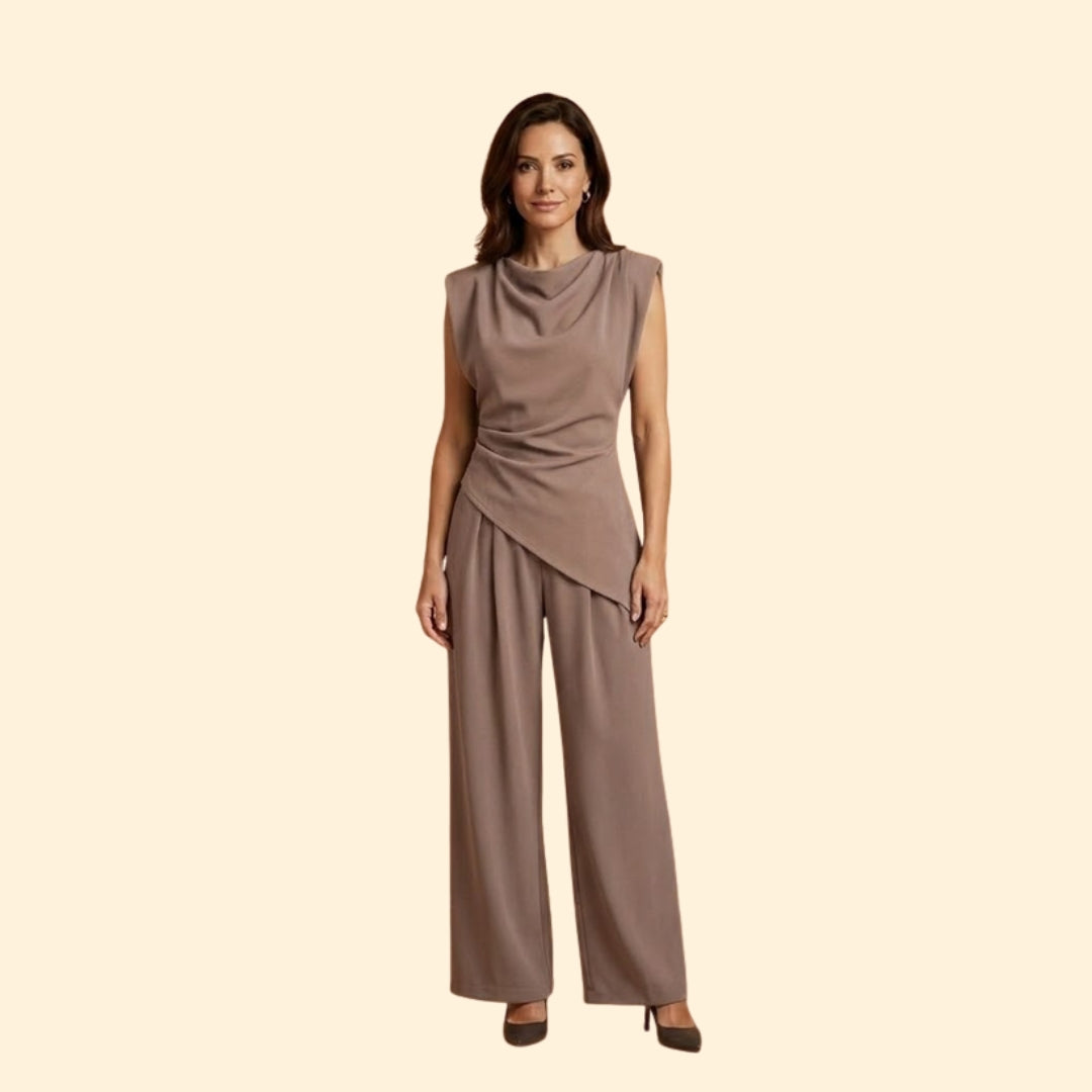 Women's Asymmetrical Wide-Leg Jumpsuit