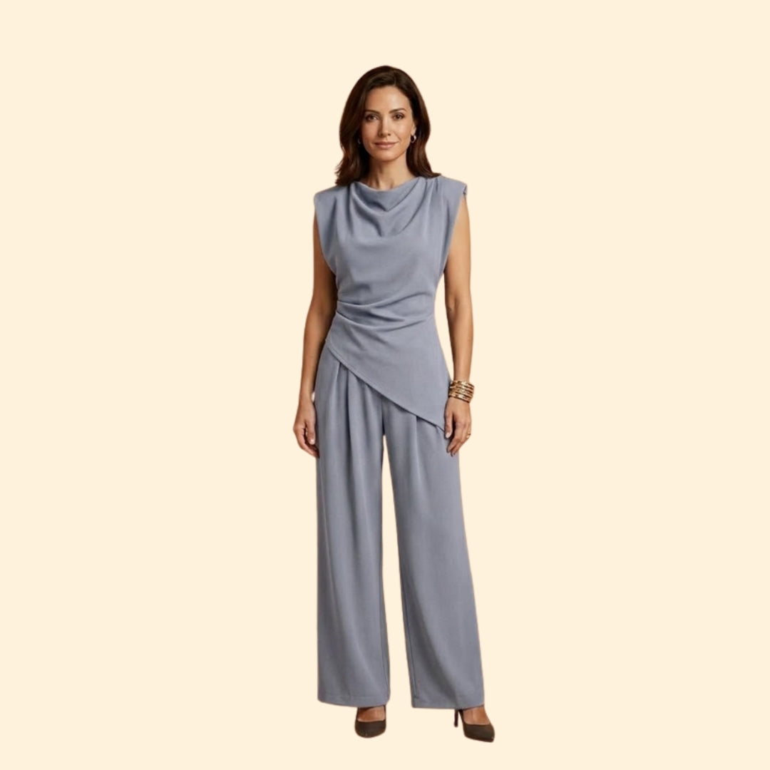Women's Asymmetrical Wide-Leg Jumpsuit