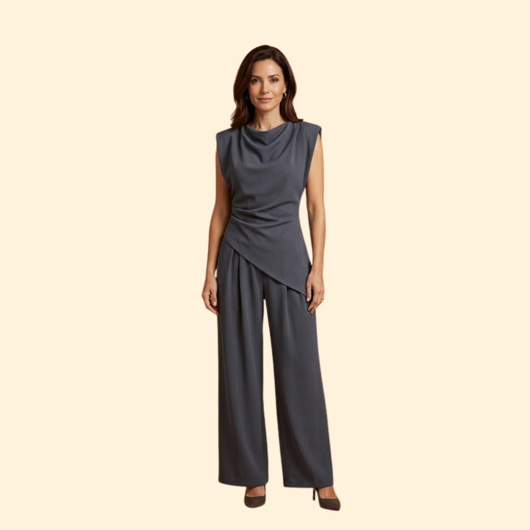 Women's Asymmetrical Wide-Leg Jumpsuit