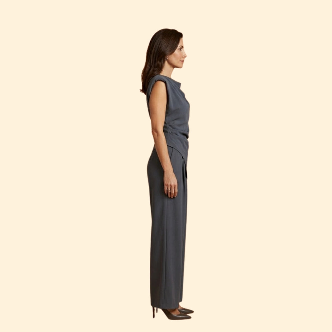 Women's Asymmetrical Wide-Leg Jumpsuit