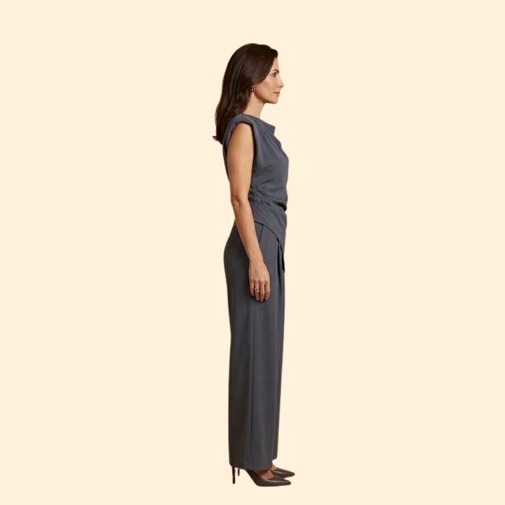 Women's Asymmetrical Wide-Leg Jumpsuit