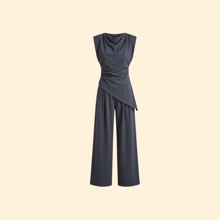 Women's Asymmetrical Wide-Leg Jumpsuit