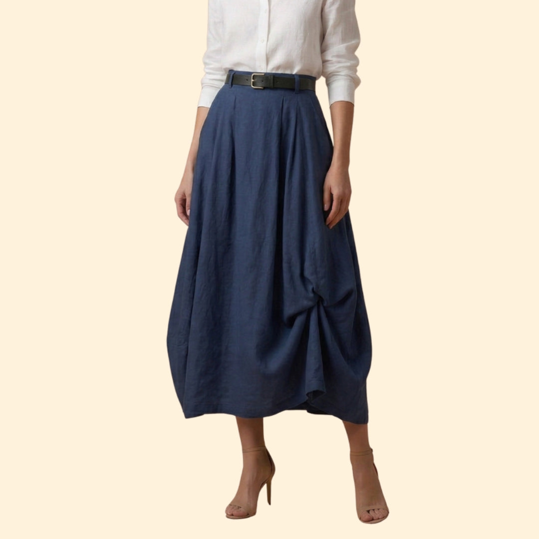 Women's Belted Flow Skirt