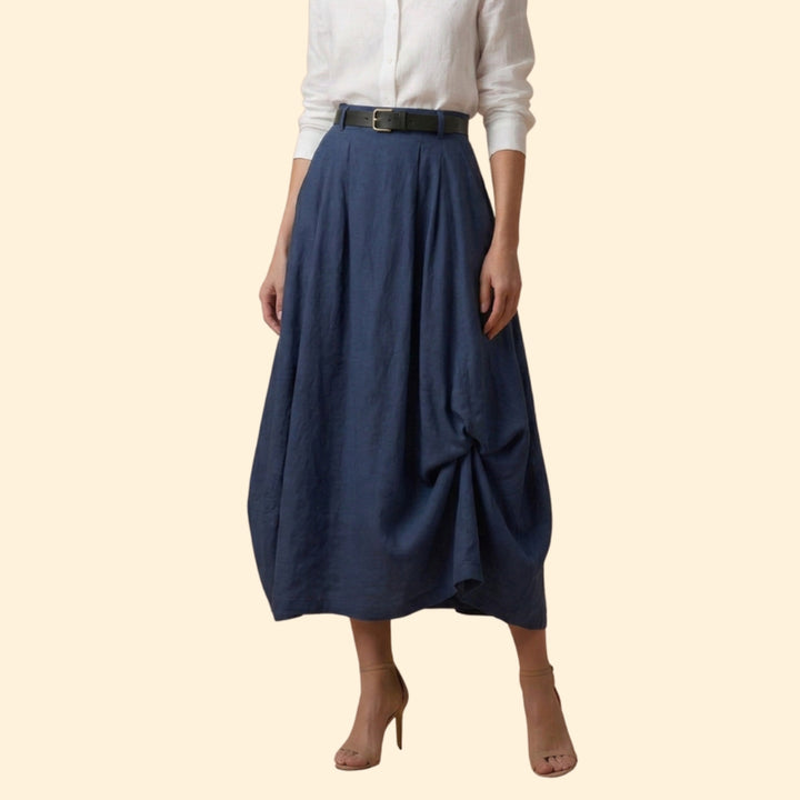 Women's Belted Flow Skirt