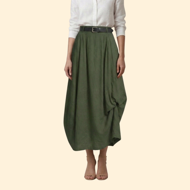 Women's Belted Flow Skirt