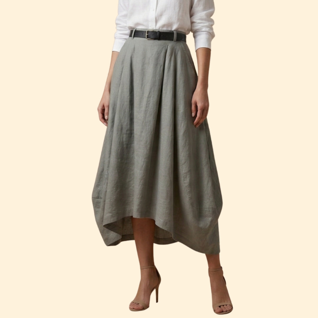 Women's Belted Flow Skirt