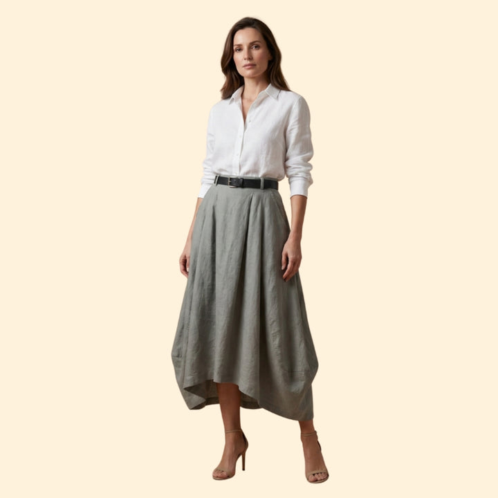 Women's Belted Flow Skirt