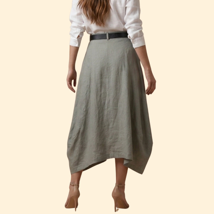 Women's Belted Flow Skirt