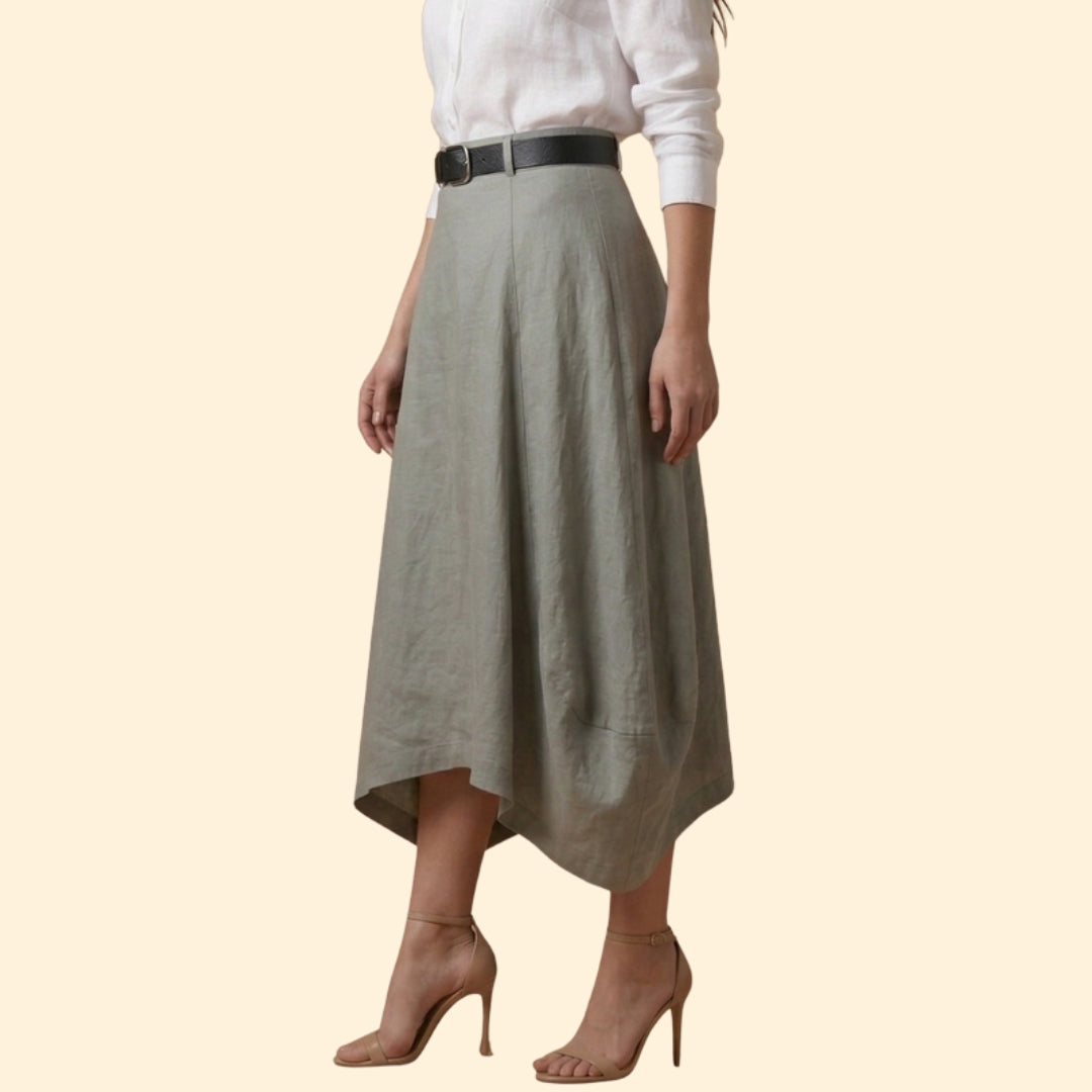 Women's Belted Flow Skirt