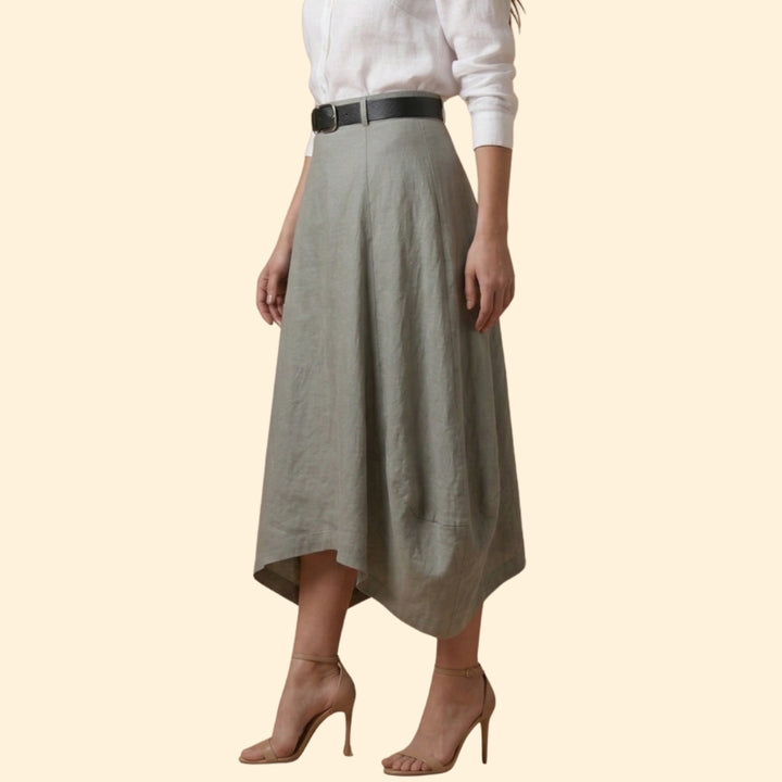 Women's Belted Flow Skirt