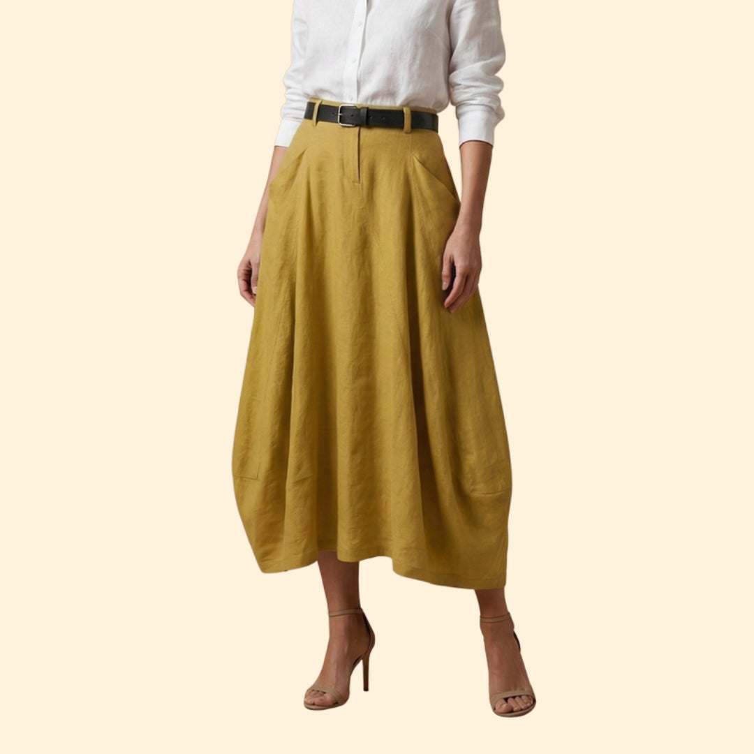 Women's Belted Flow Skirt