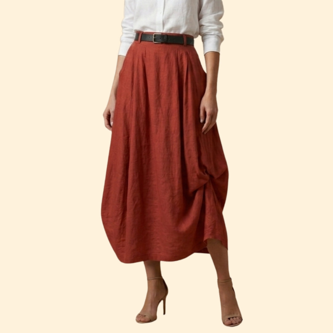 Women's Belted Flow Skirt