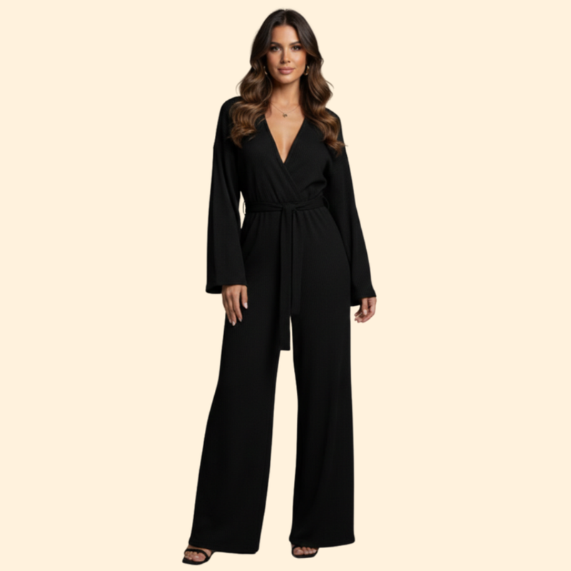 Women's Belted Top and Pants Set