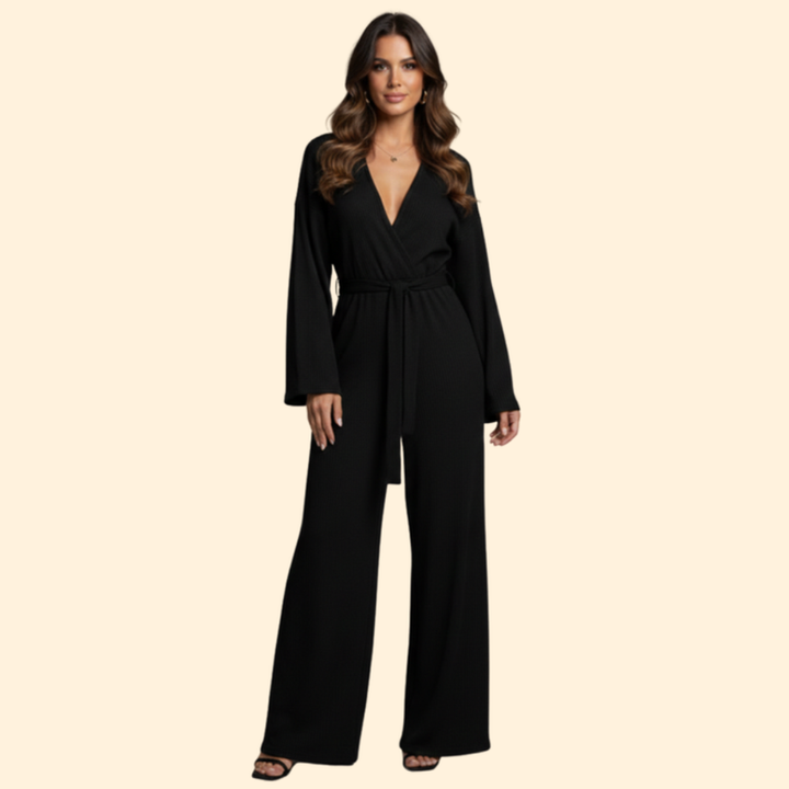 Women's Belted Top and Pants Set