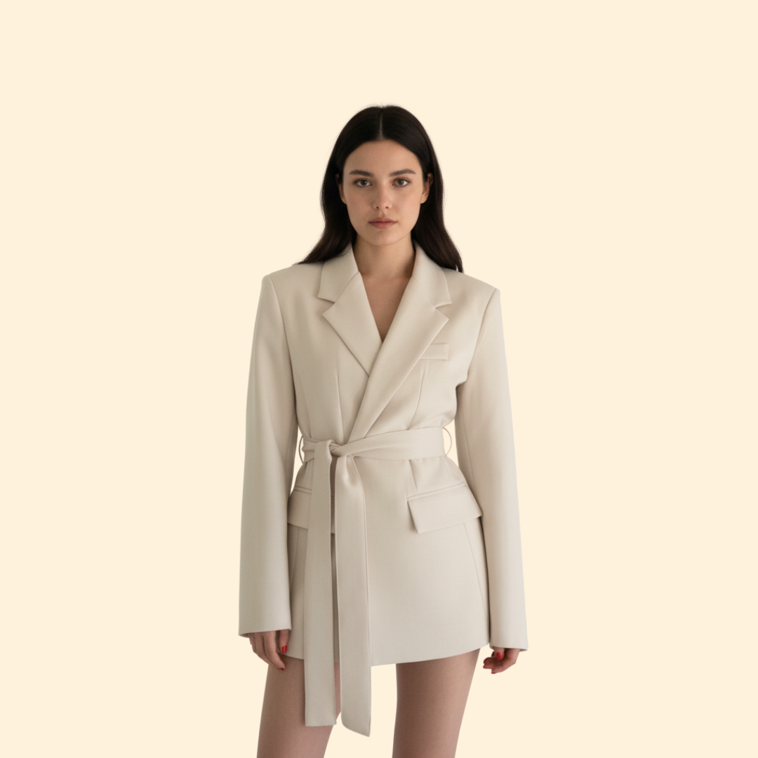 Women’s Blazer with Waist Belt
