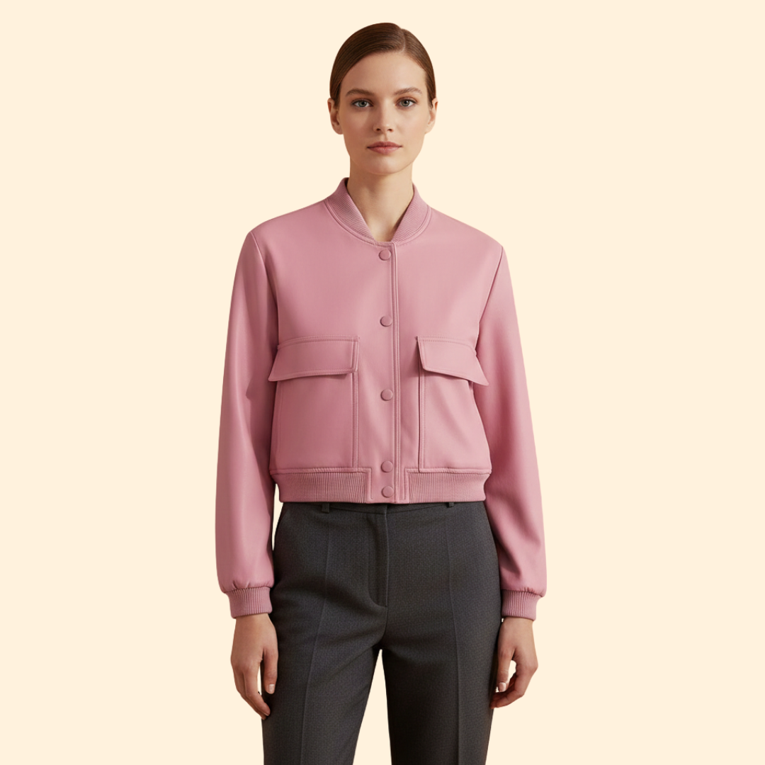Women’s Blush Casual Bomber Jacket