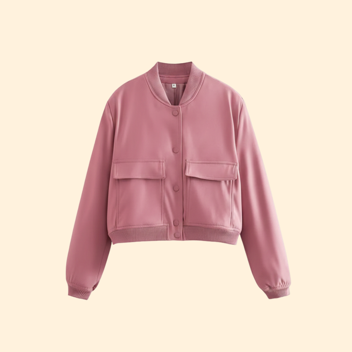 Women’s Blush Casual Bomber Jacket