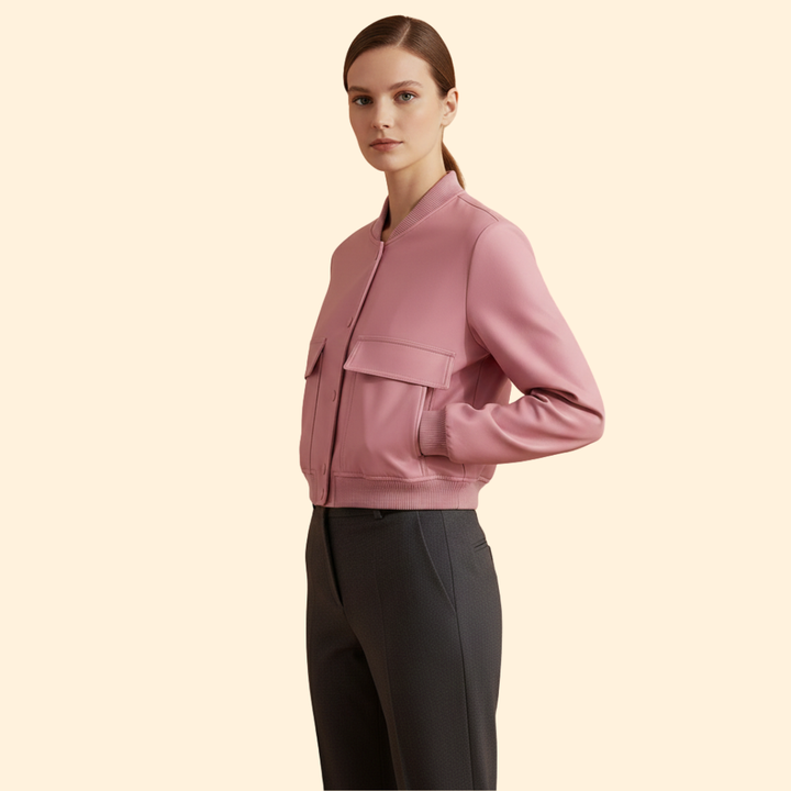 Women’s Blush Casual Bomber Jacket