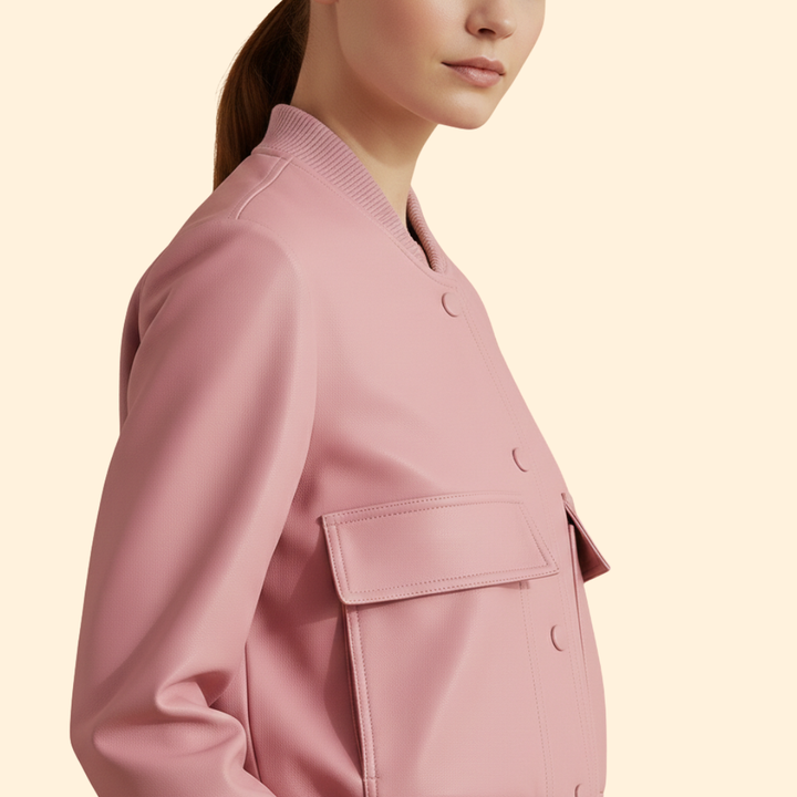 Women’s Blush Casual Bomber Jacket