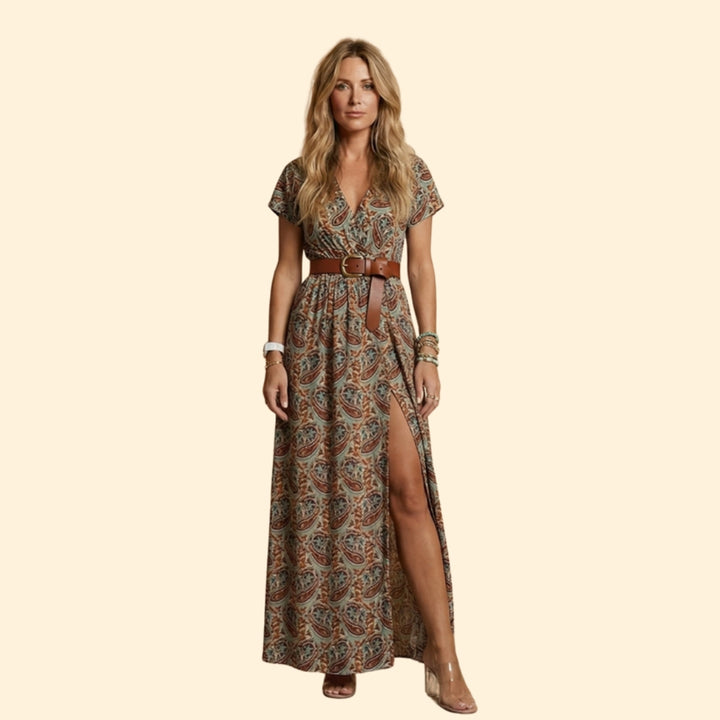 Women's Boho Belted Dress