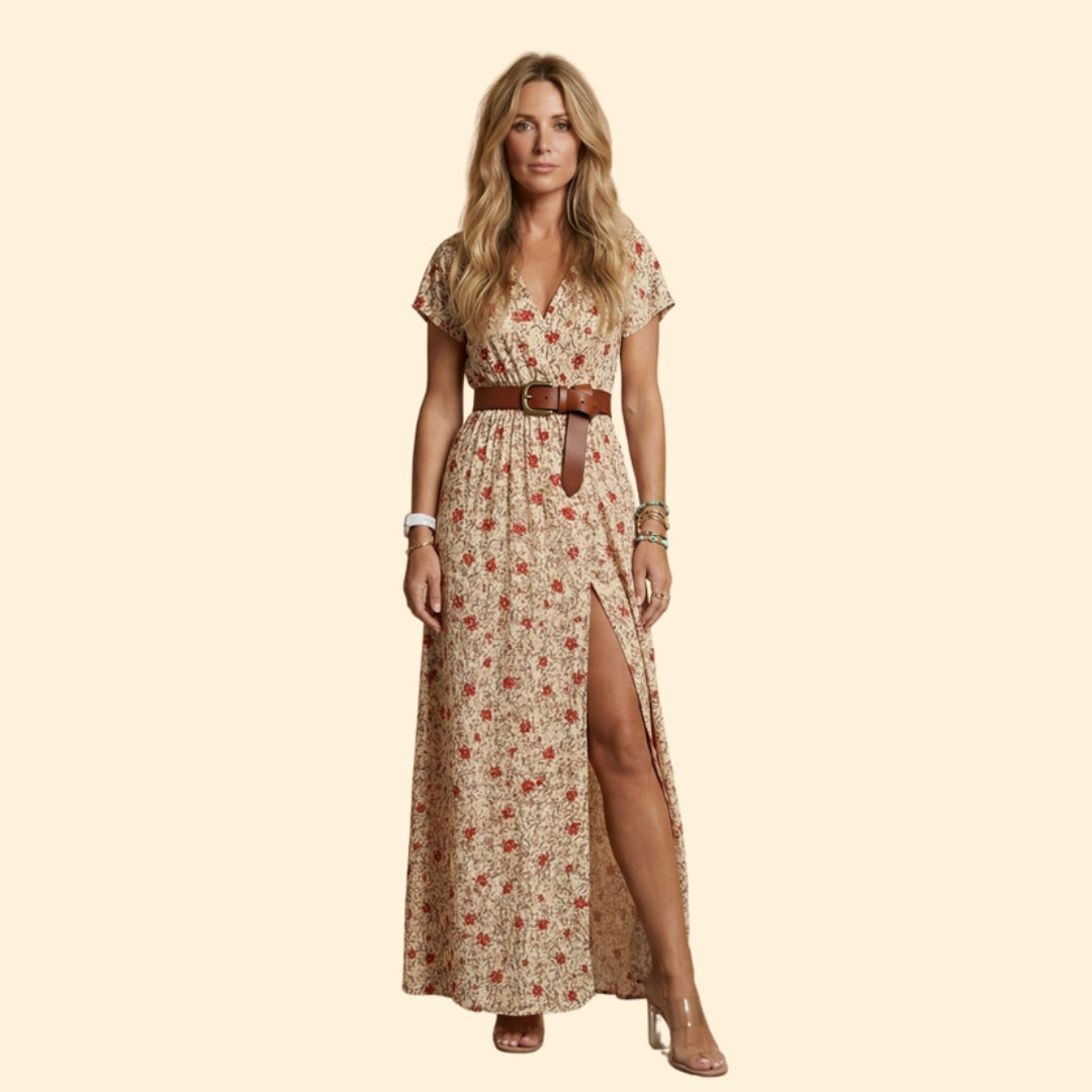 Women's Boho Belted Dress