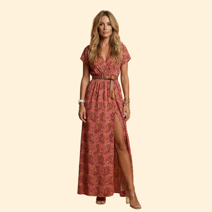 Women's Boho Belted Dress