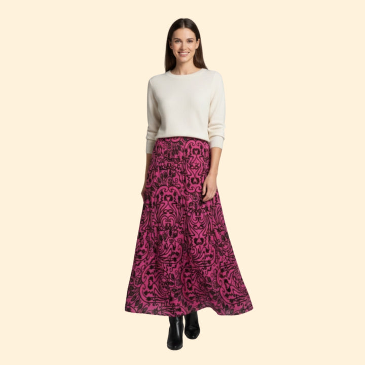 Women's Boho Floral Skirt
