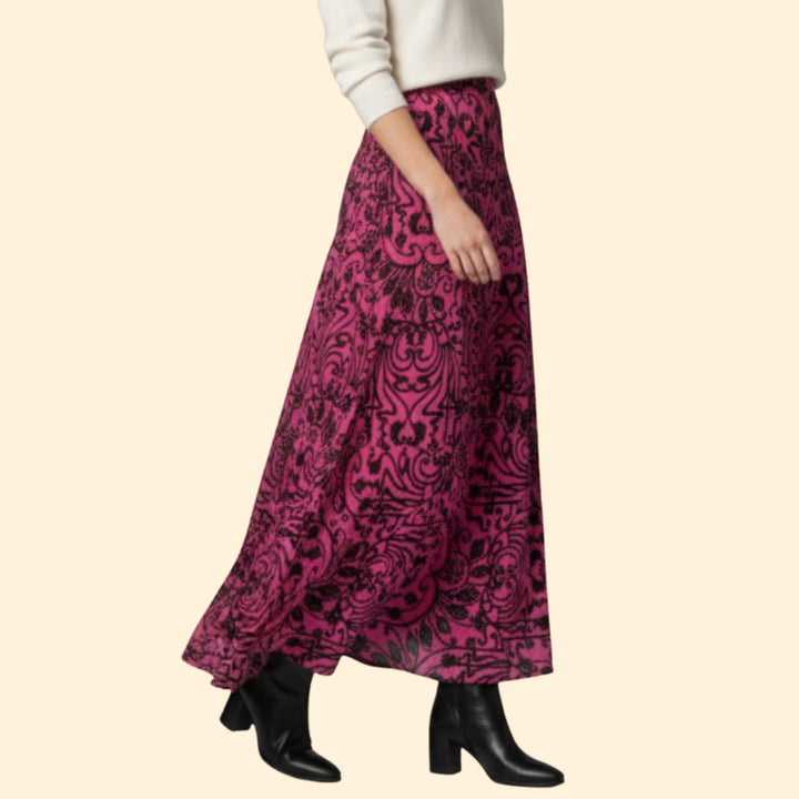 Women's Boho Floral Skirt