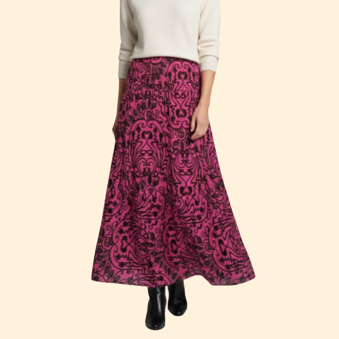 Women's Boho Floral Skirt