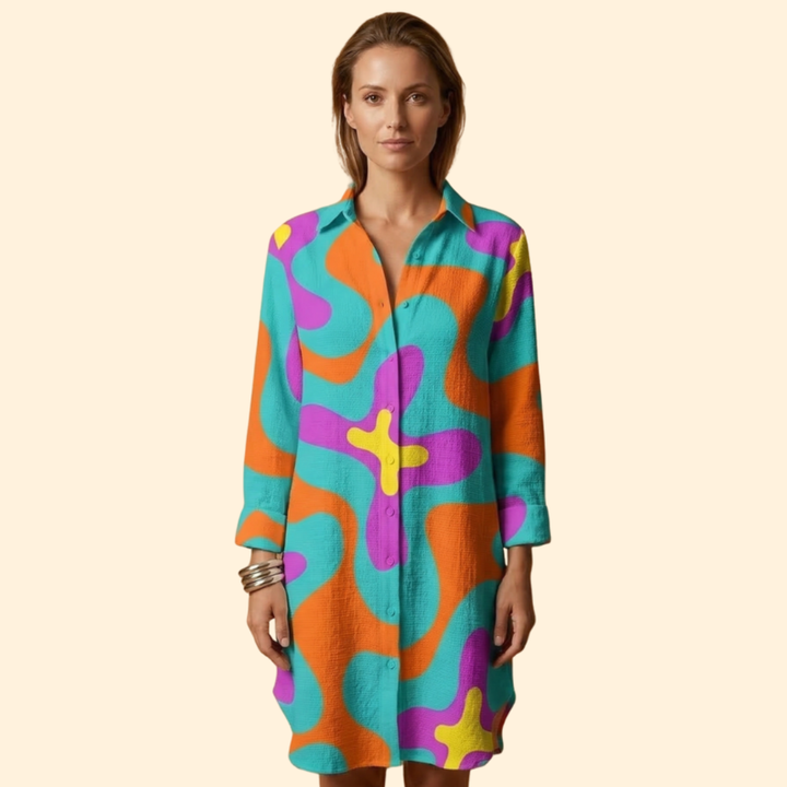 Women's Bold Colorful Beach Dress