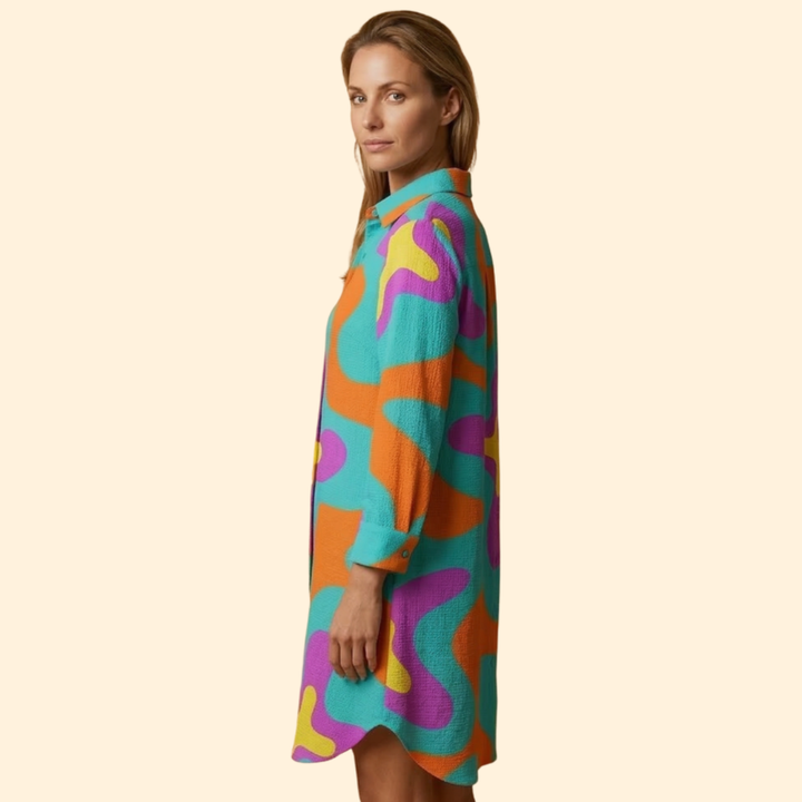 Women's Bold Colorful Beach Dress