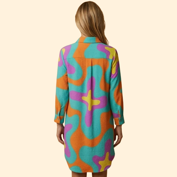 Women's Bold Colorful Beach Dress