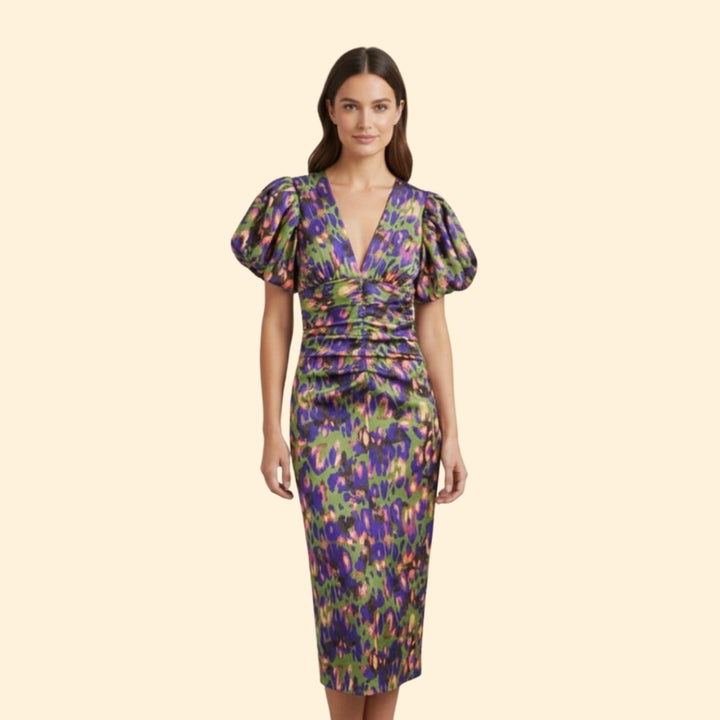 Women's Bold Puff Sleeve Dress