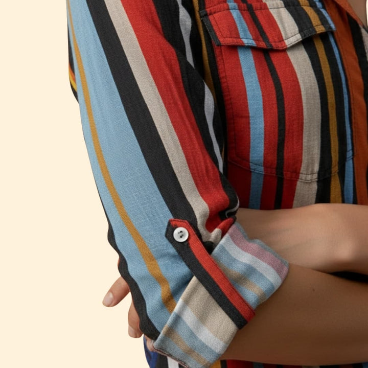 Women's Bold Striped Button-Down